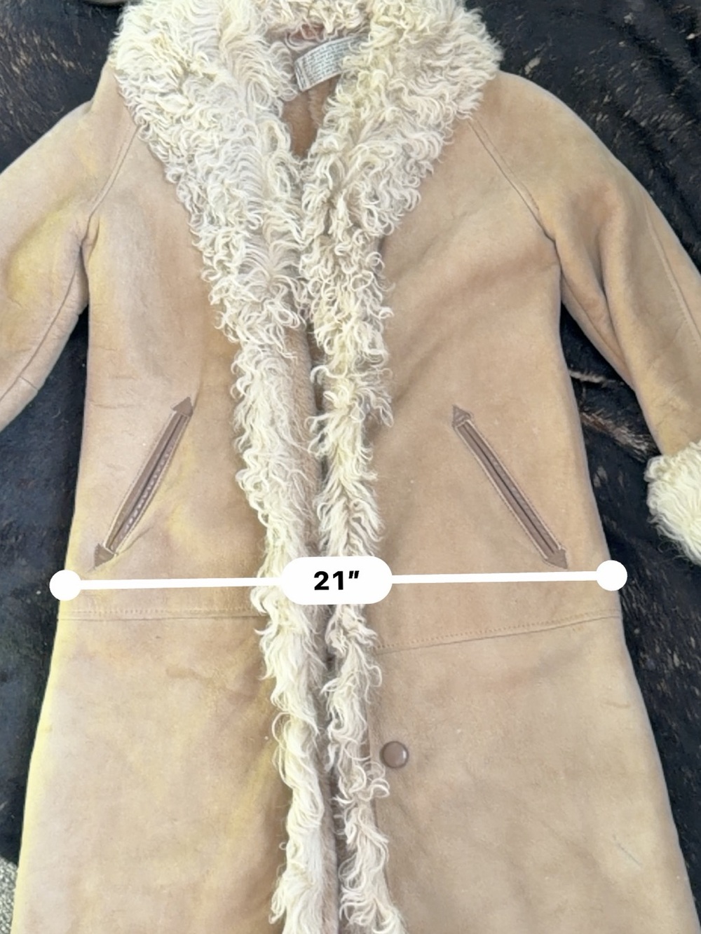1970's Saks 5th Penny Lane Coat- Sheep Skin - Picture 9 of 13